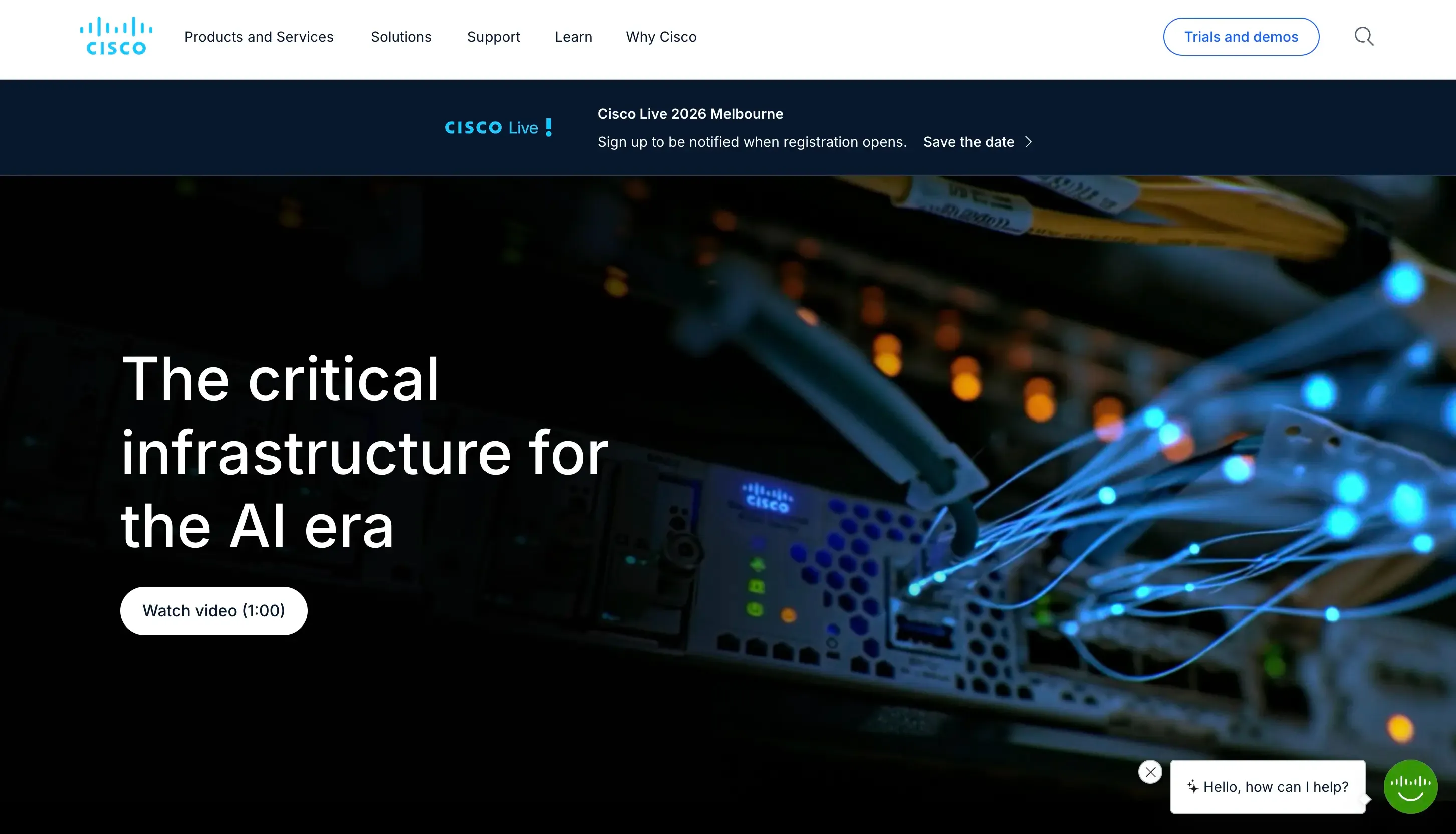 Cisco home page