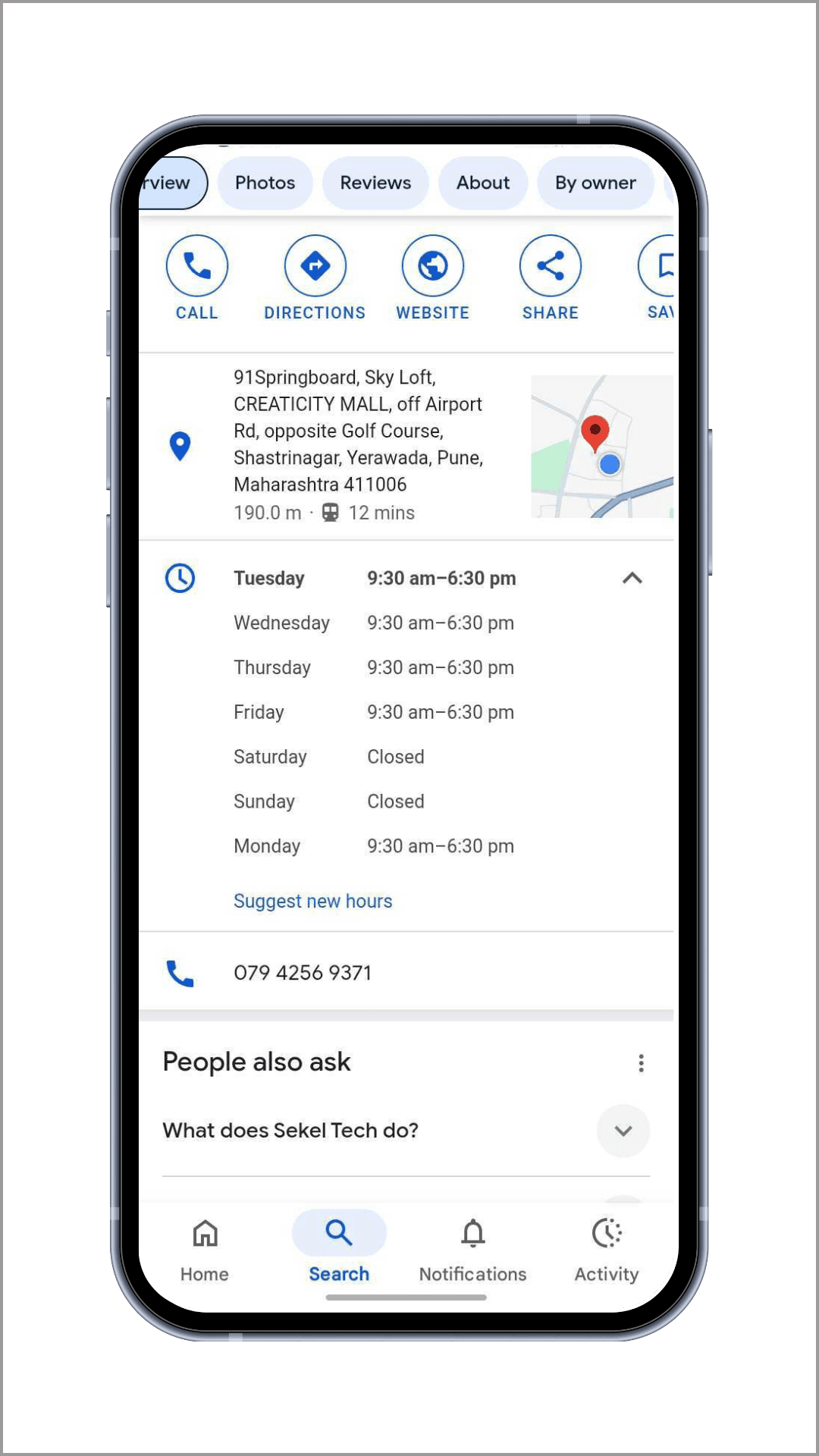 Competitor Attributes, Categories, and Working Hours