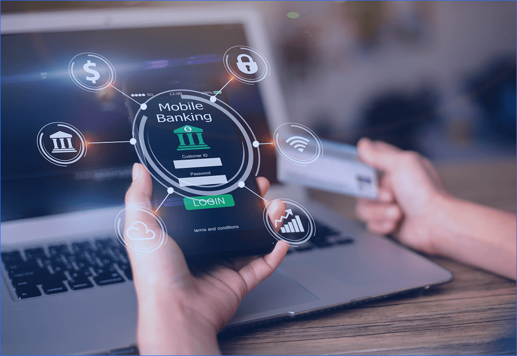Mobile banking app supporting e-wallets and secure digital payment transactions