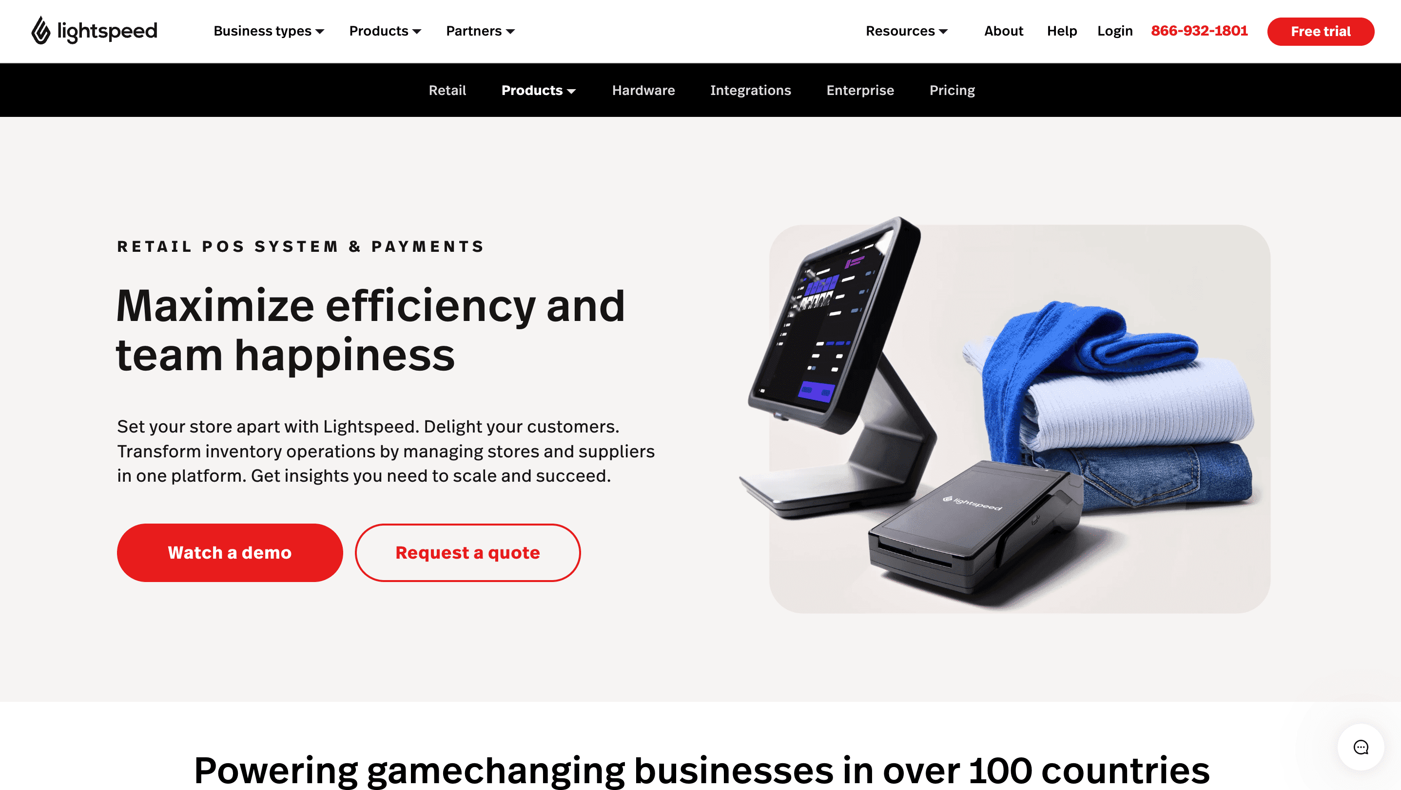 Lightspeed Retail Home Page