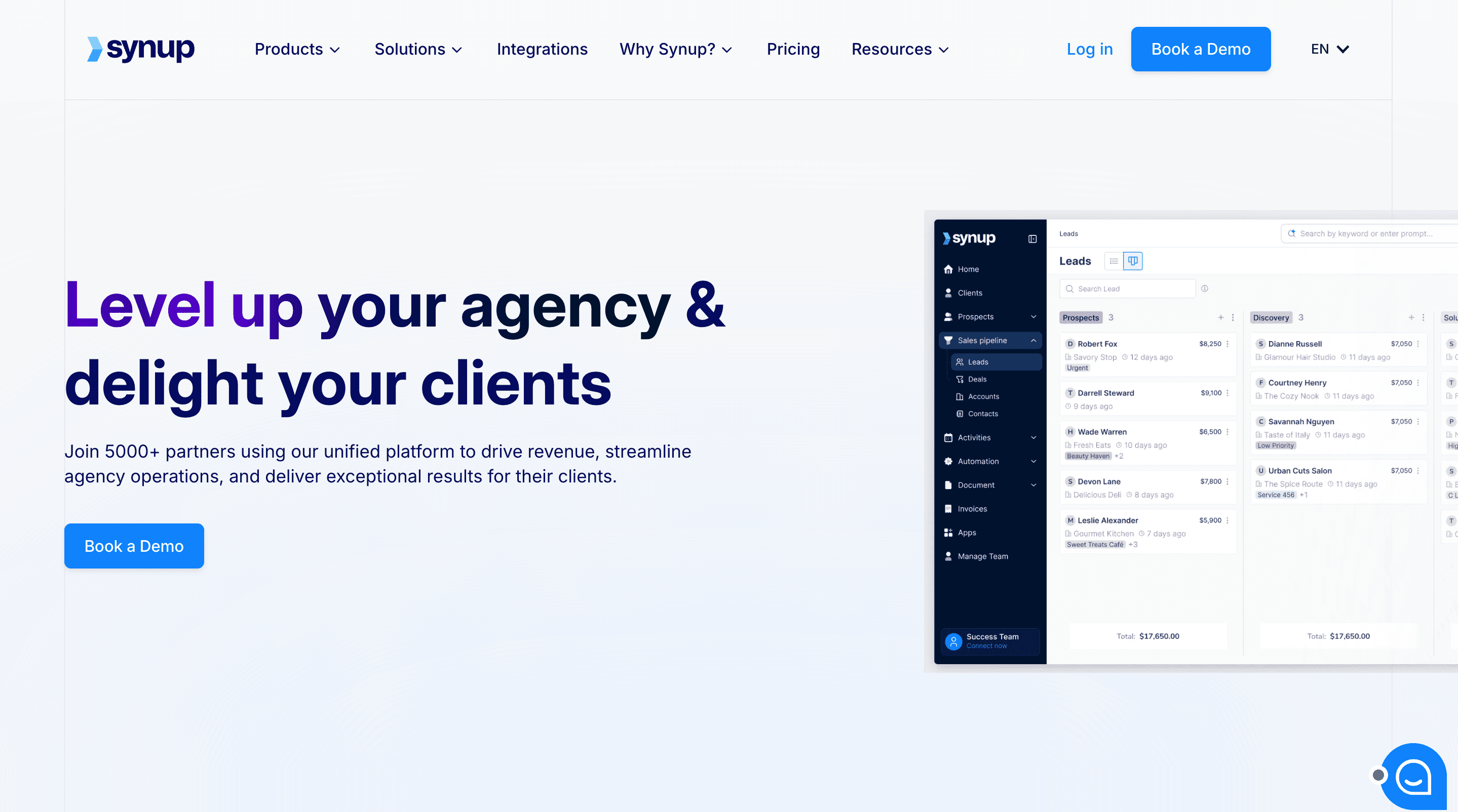 Local Business Marketing Agency - Synup Homepage 2026