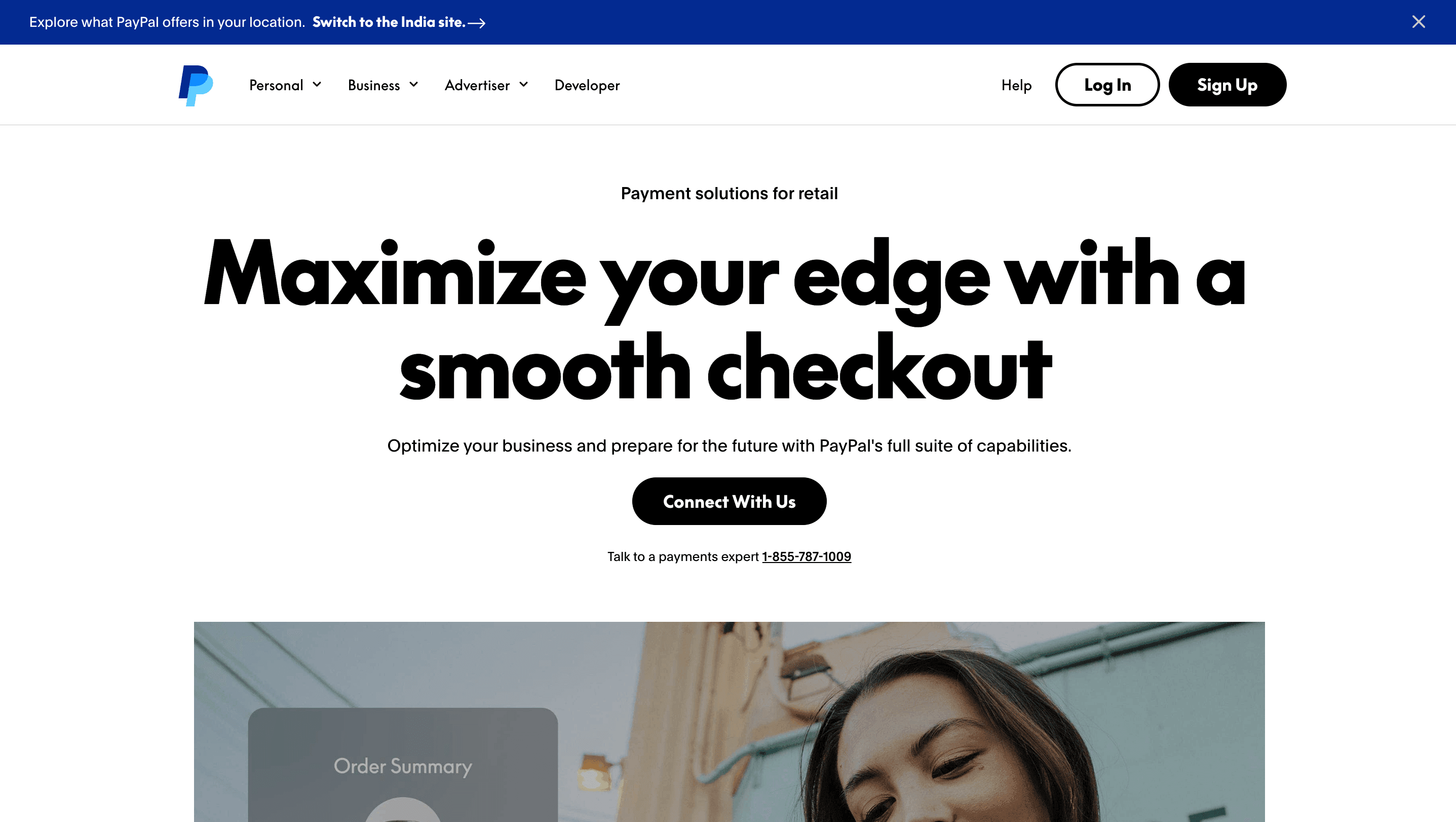 PayPal Home Page