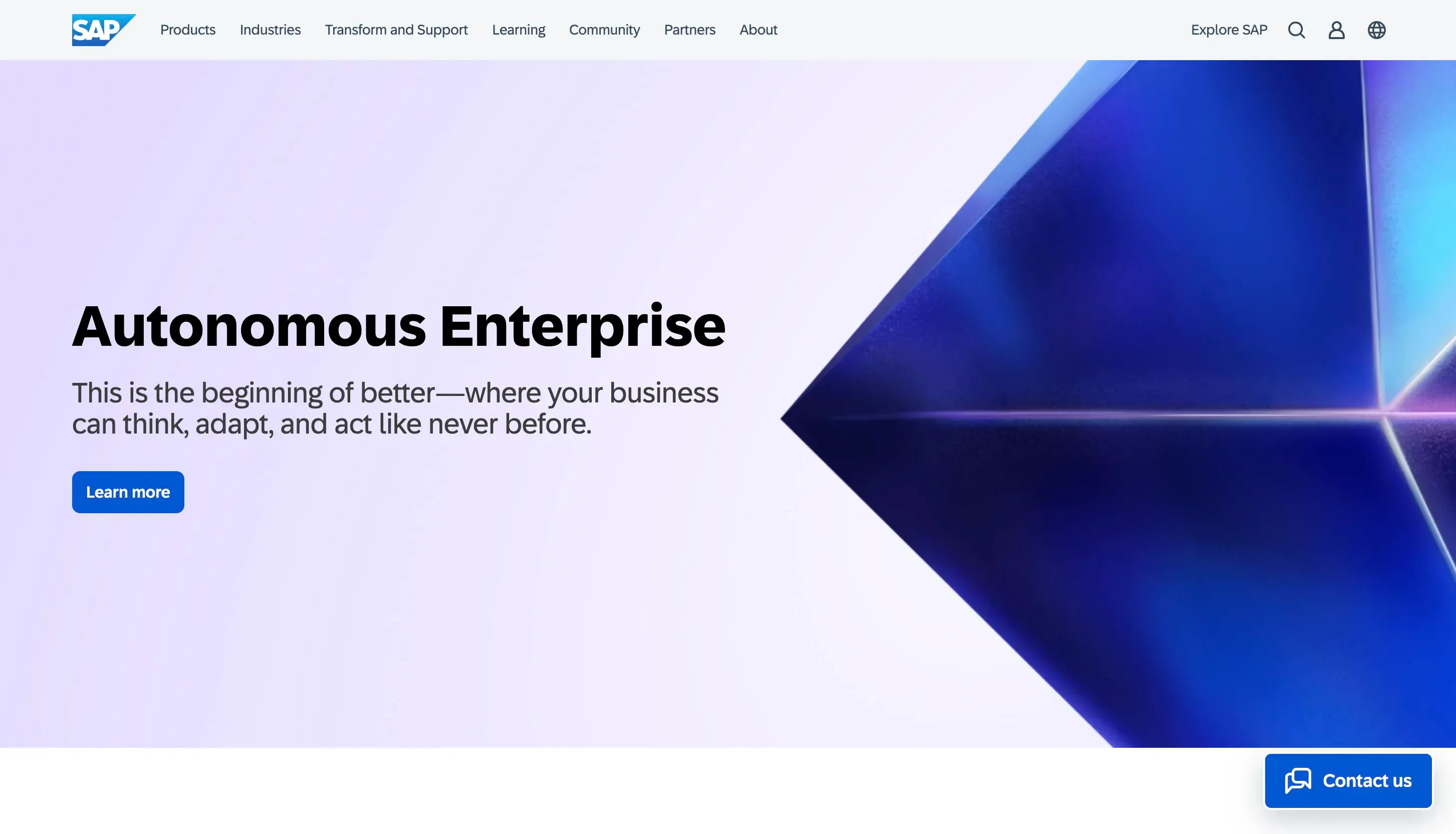SAP home page