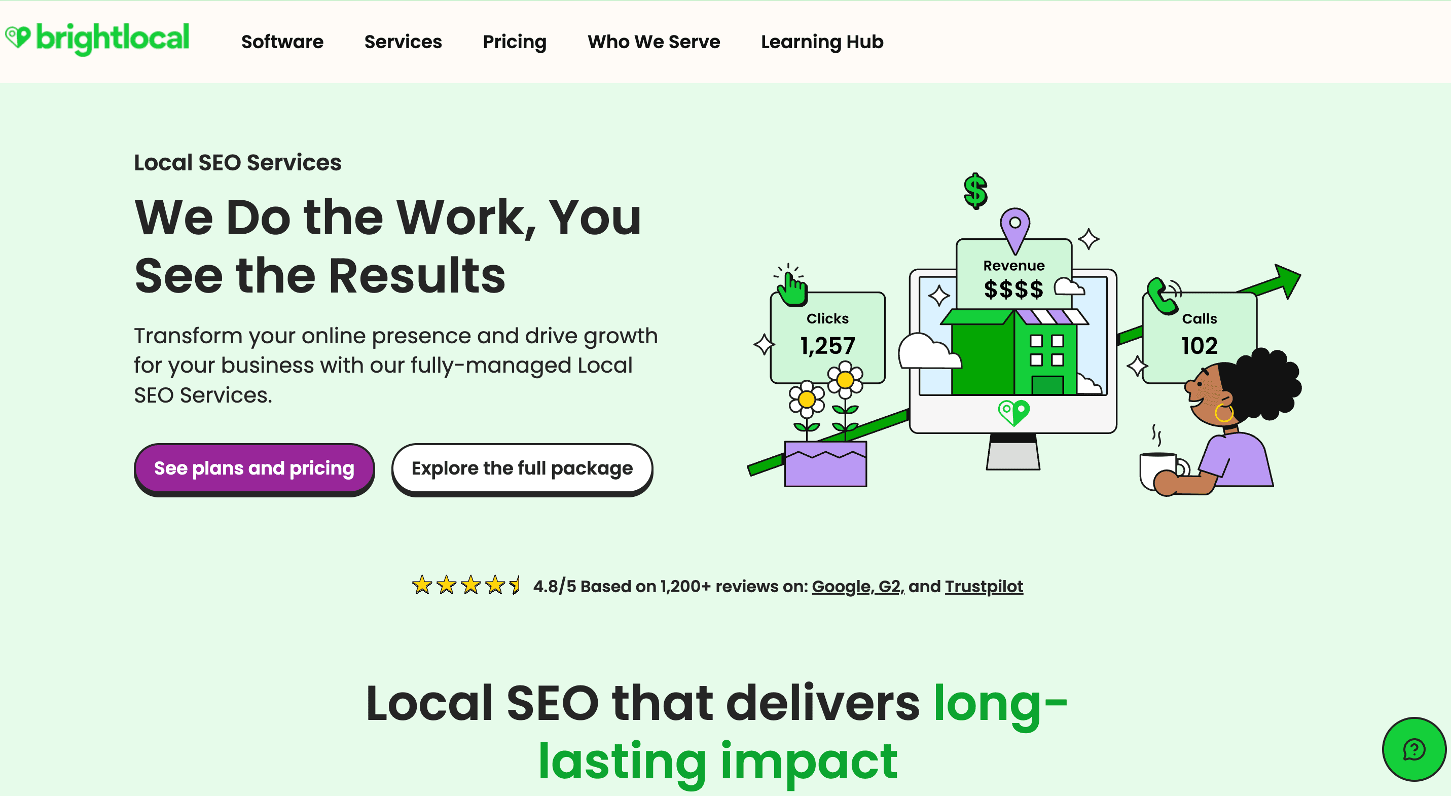 Local Business Marketing Agency - BrightLocal homepage 2026