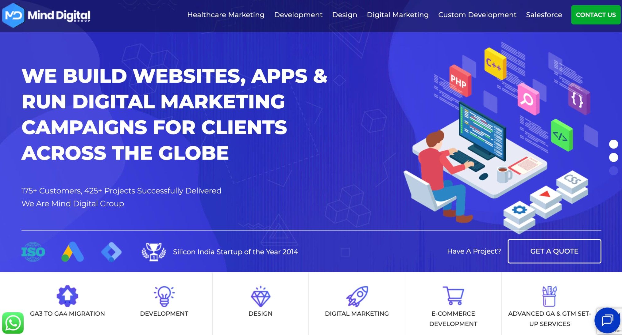 Local Business Marketing Agency - Mind Digital homepage 2026