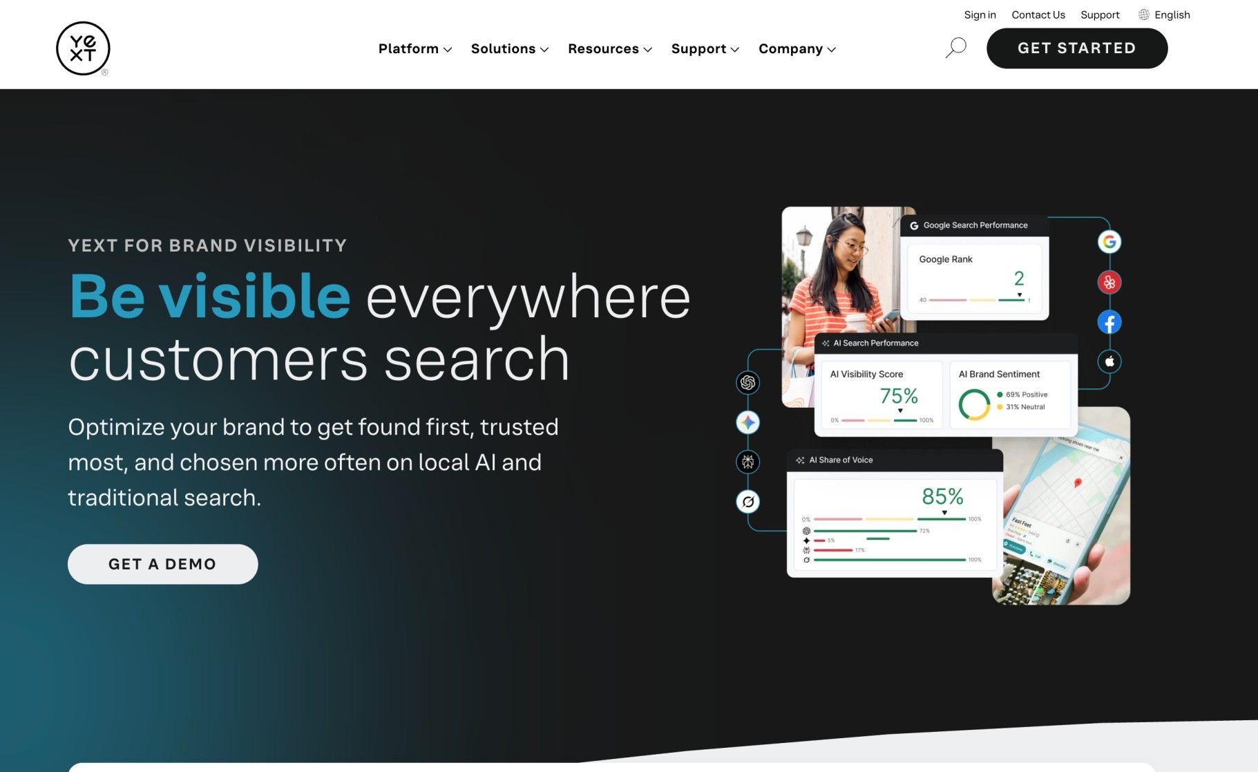 Local Business Marketing Agency - Yext homepage 2026