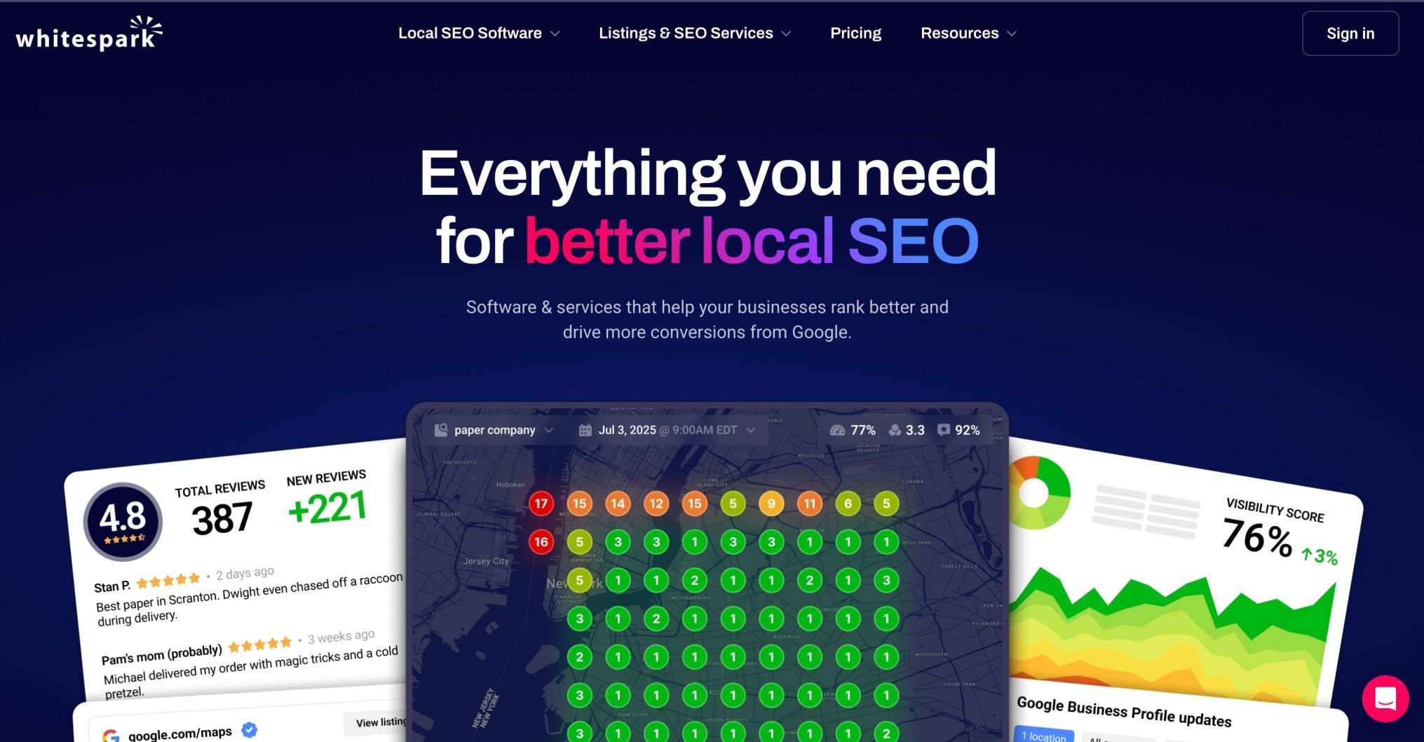 Local Business Marketing Agency - Whitespark homepage 2026