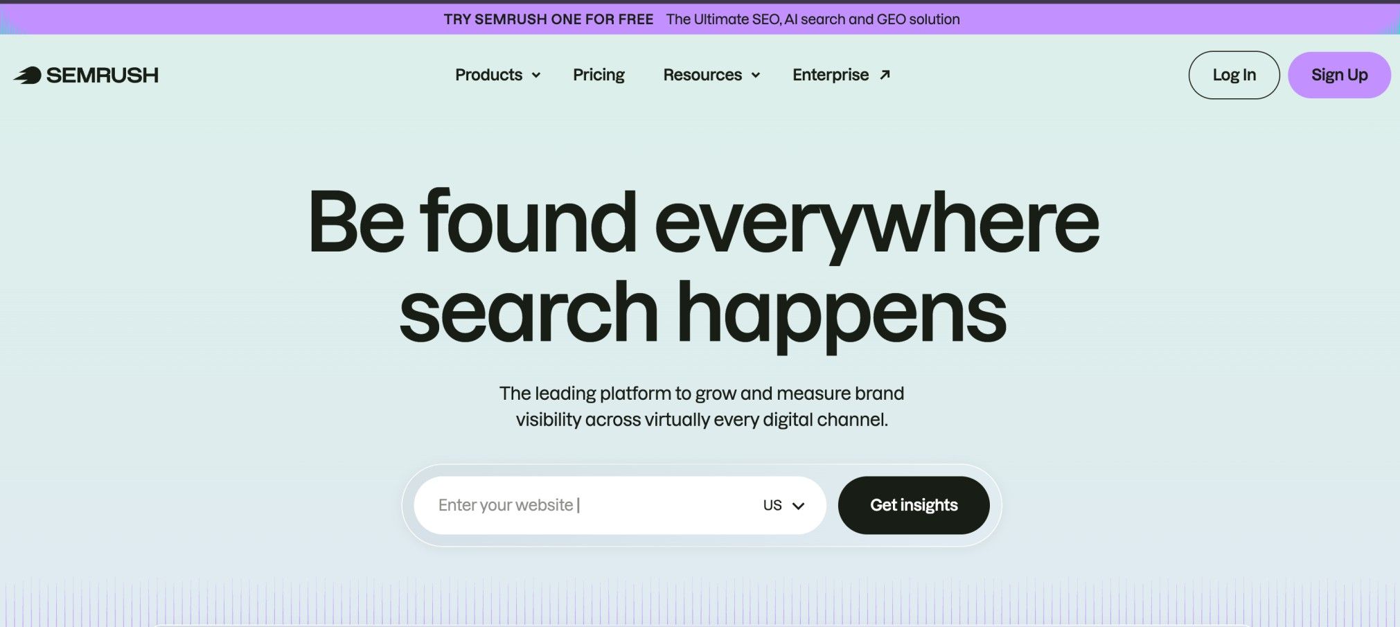 Local Business Marketing Agency - semrush homepage 2026