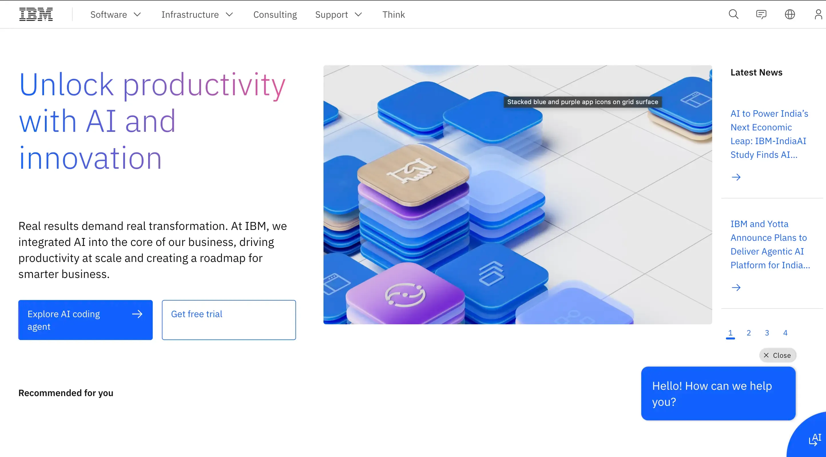 IBM home page