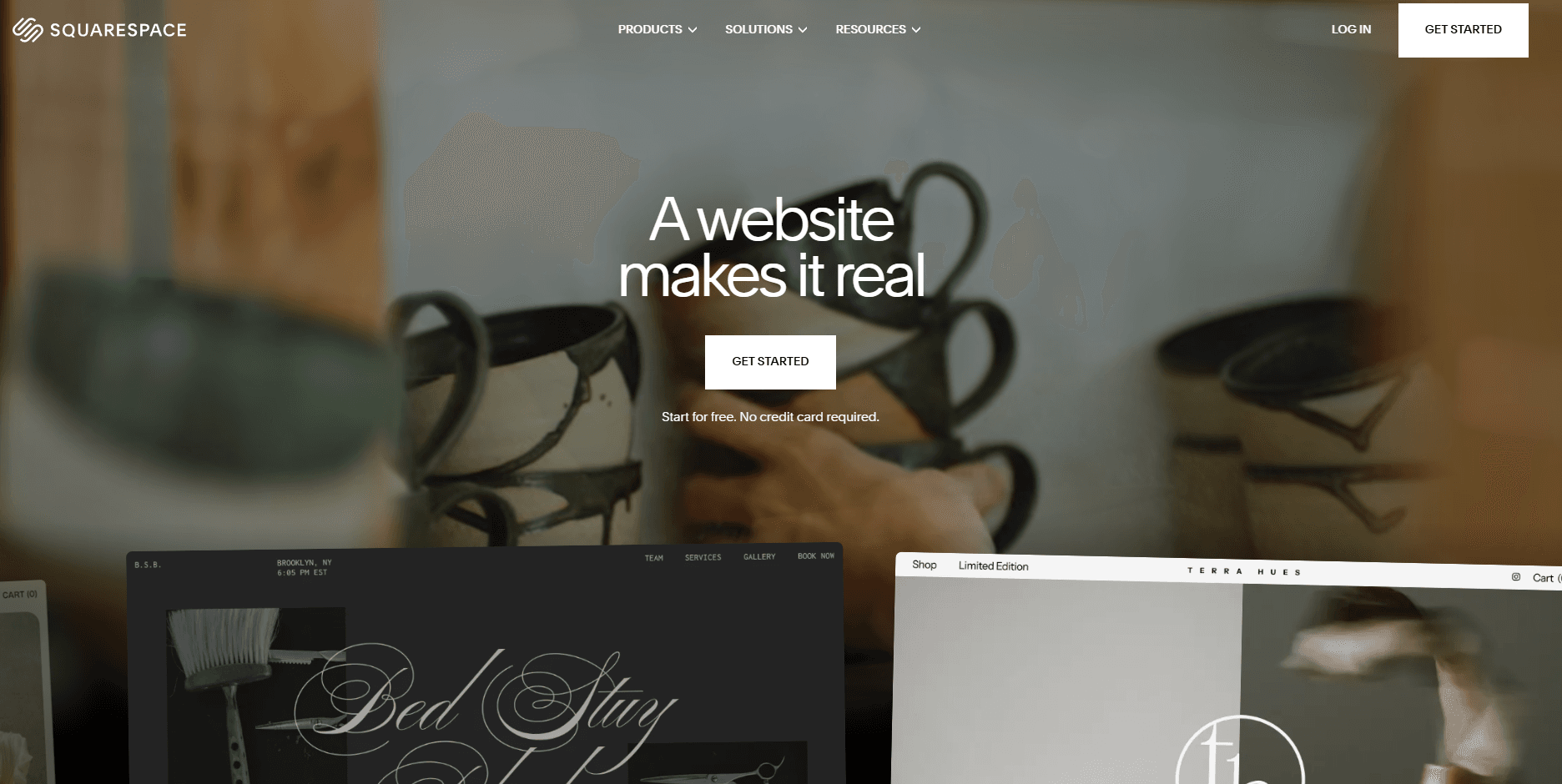 Squarespace home page