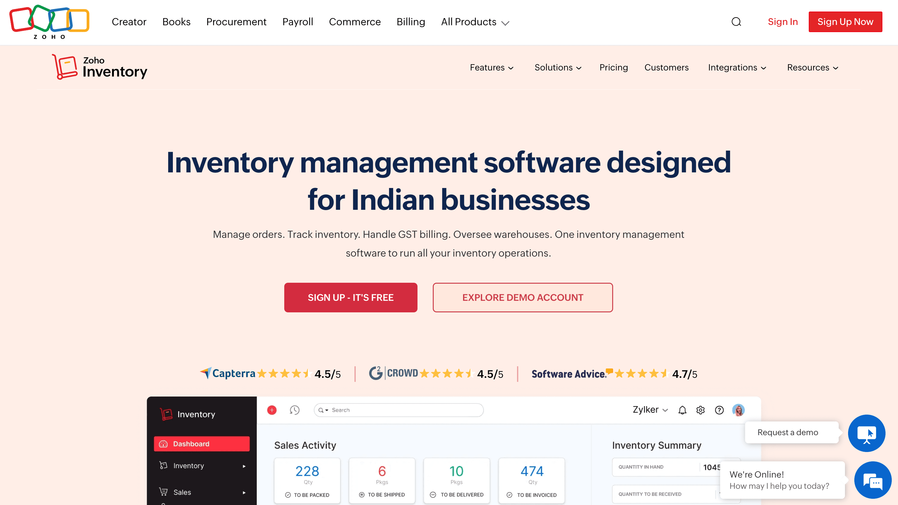 Store Management Software_Zoho Inventory