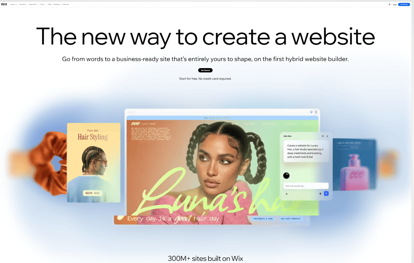 Wix home page